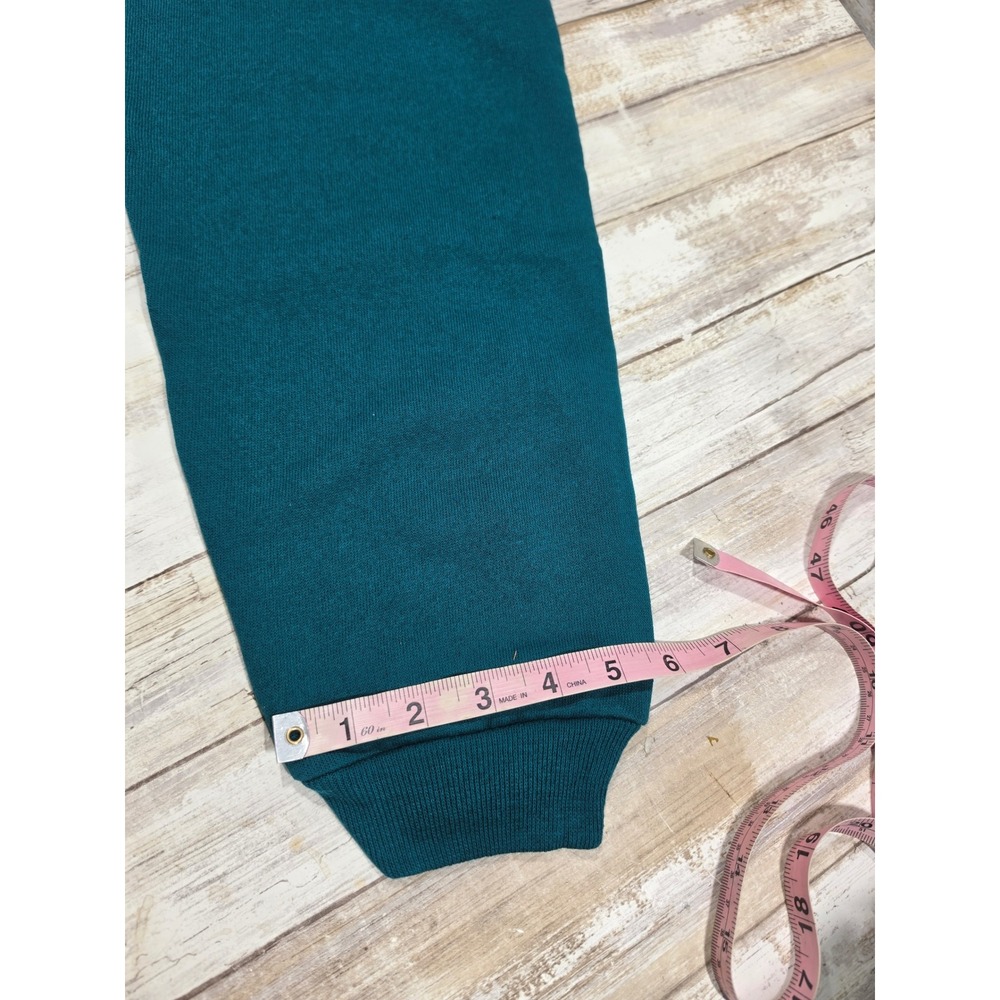 Vintage Hanes Her Way Teal Green High Waisted Sweatpants Joggers Small 90s Retro - Picture 5 of 7